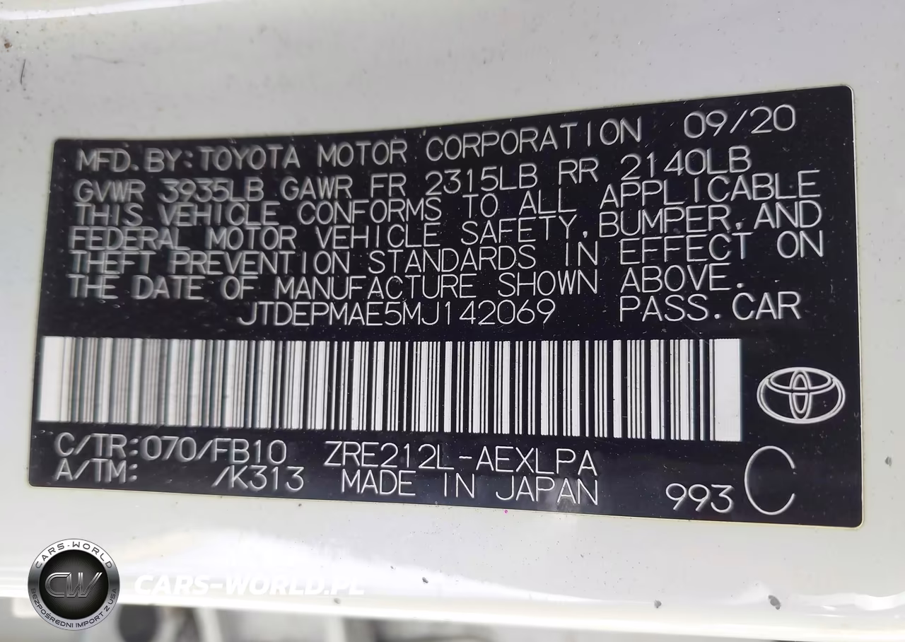 2021 Toyota Corolla Le VIN:JTDEPMAE5MJ142069 - 9