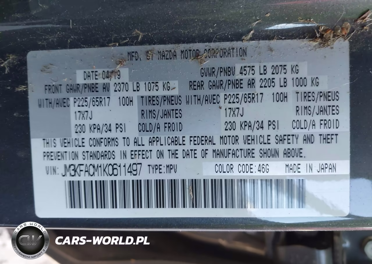 2019 Mazda Cx-5 Touring VIN:JM3KFACM1K0611497 - 9