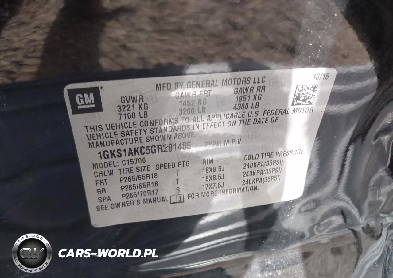 2016 GMC Yukon Sle VIN:1GKS1AKC5GR201485 - 9