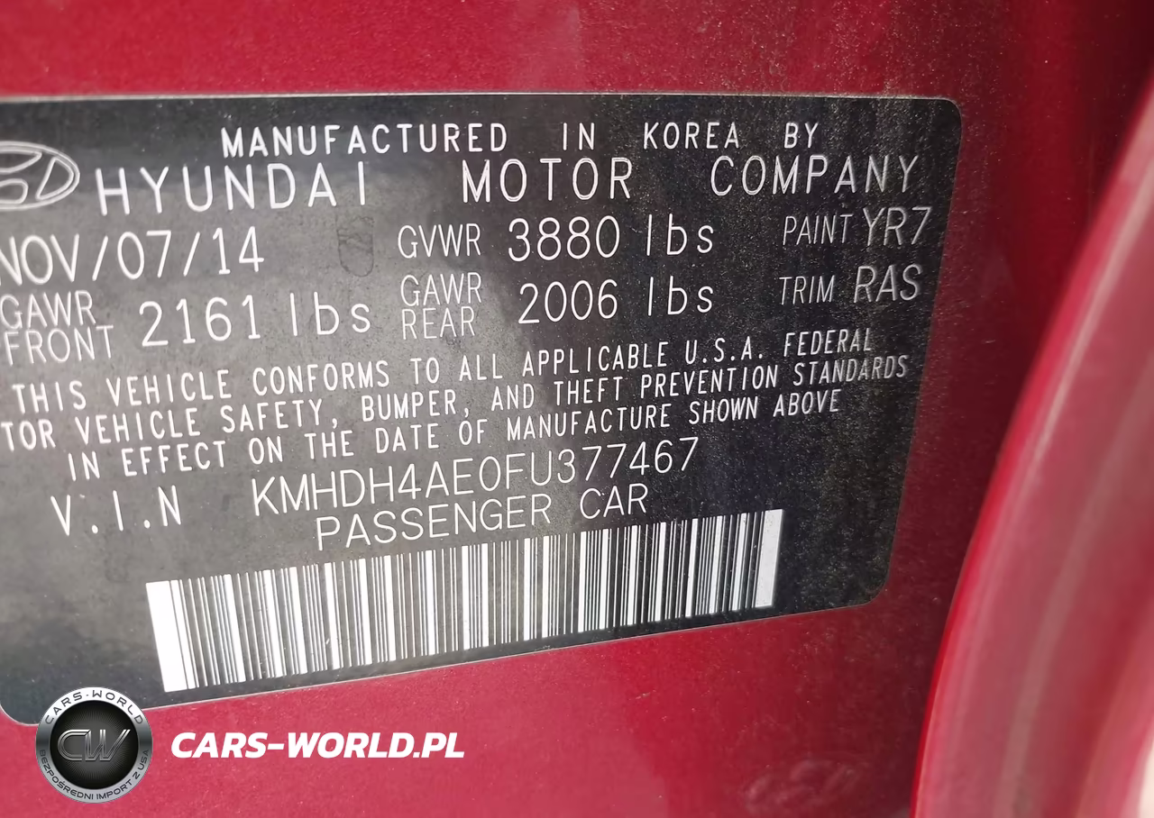 2015 Hyundai Elantra Se-Sport-Limited VIN:KMHDH4AE0FU377467 - 9
