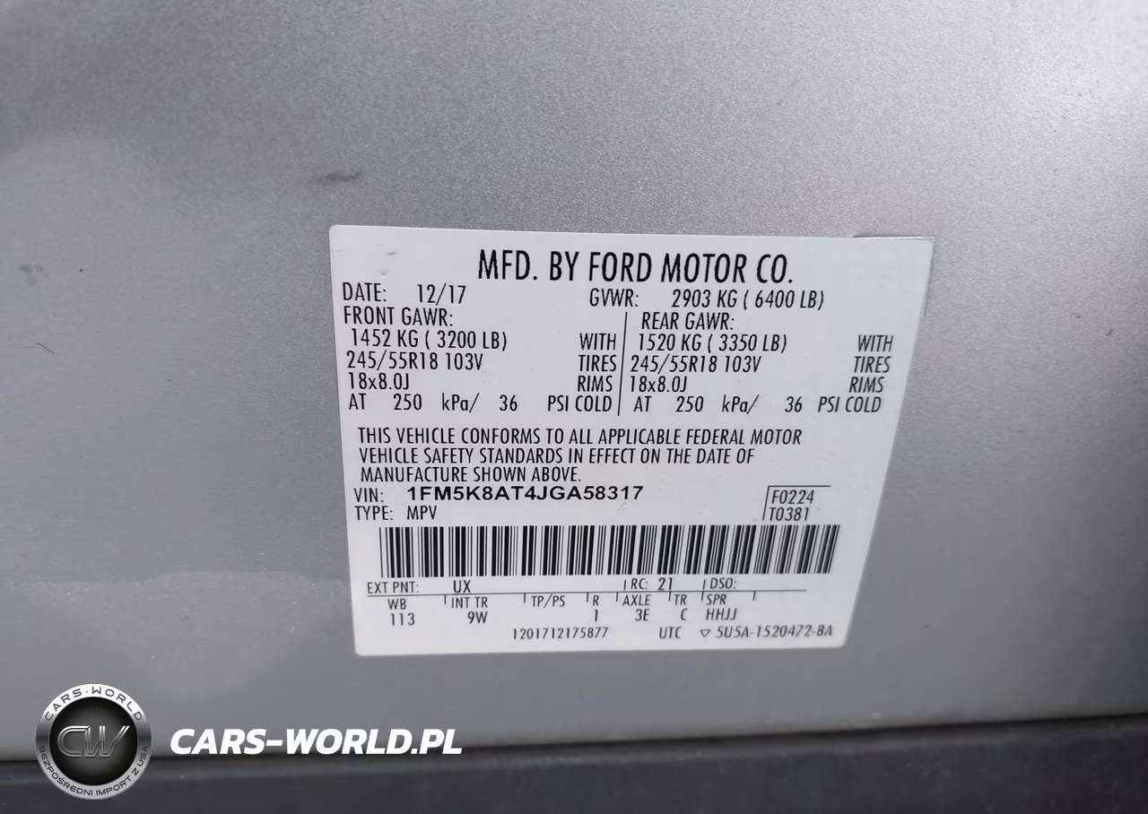 2018 Ford Police Interceptor Utility VIN:1FM5K8AT4JGA58317 - 9