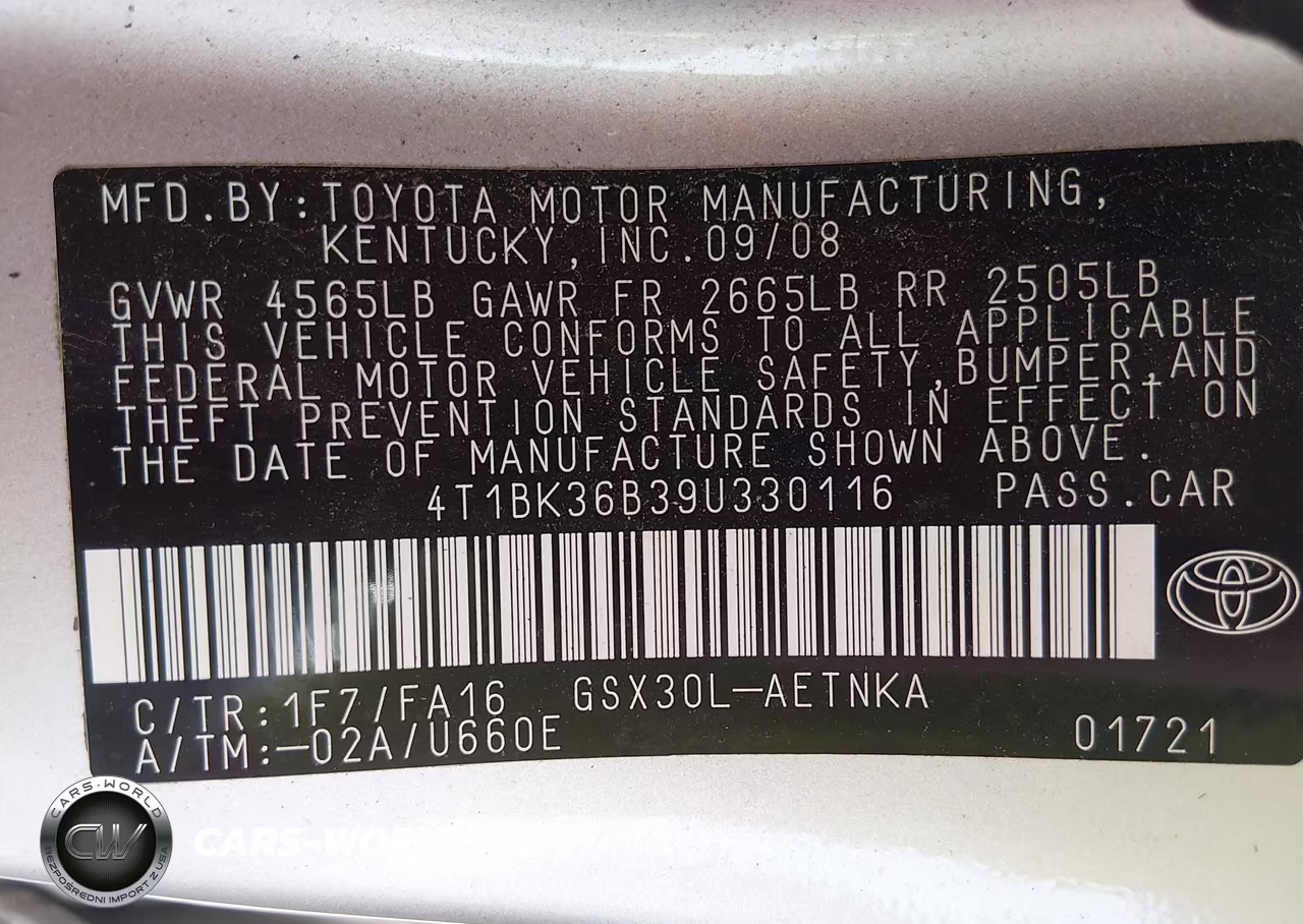 2009 Toyota Avalon Xl VIN:4T1BK36B39U330116 - 9