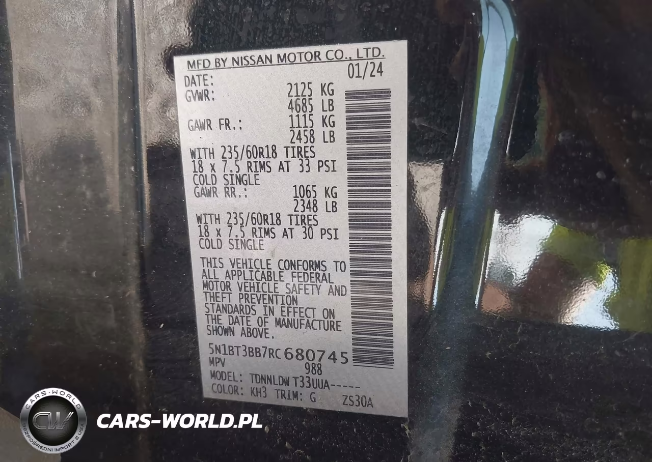 2024 Nissan Rogue Sv Intelligent Awd VIN:5N1BT3BB7RC680745 - 9