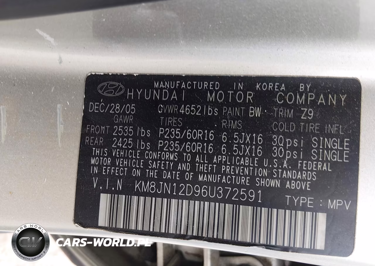 2006 Hyundai Tucson Gls-Limited VIN:KM8JN12D96U372591 - 9