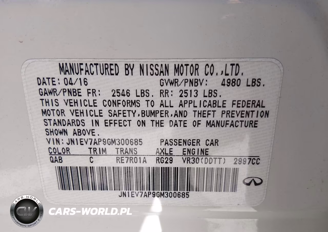 2016 Infiniti Q50 3.0T Premium VIN:JN1EV7AP9GM300685 - 9