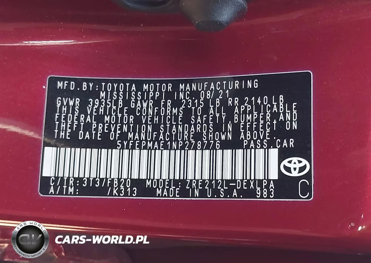 2022 Toyota Corolla Le VIN:5YFEPMAE1NP278776 - 9