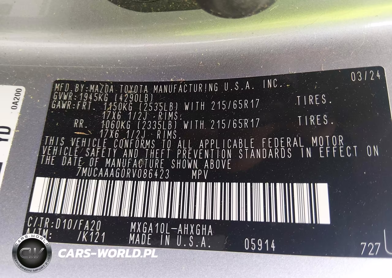 2024 Toyota Corolla Cross Le VIN:7MUCAAAG0RV086423 - 9