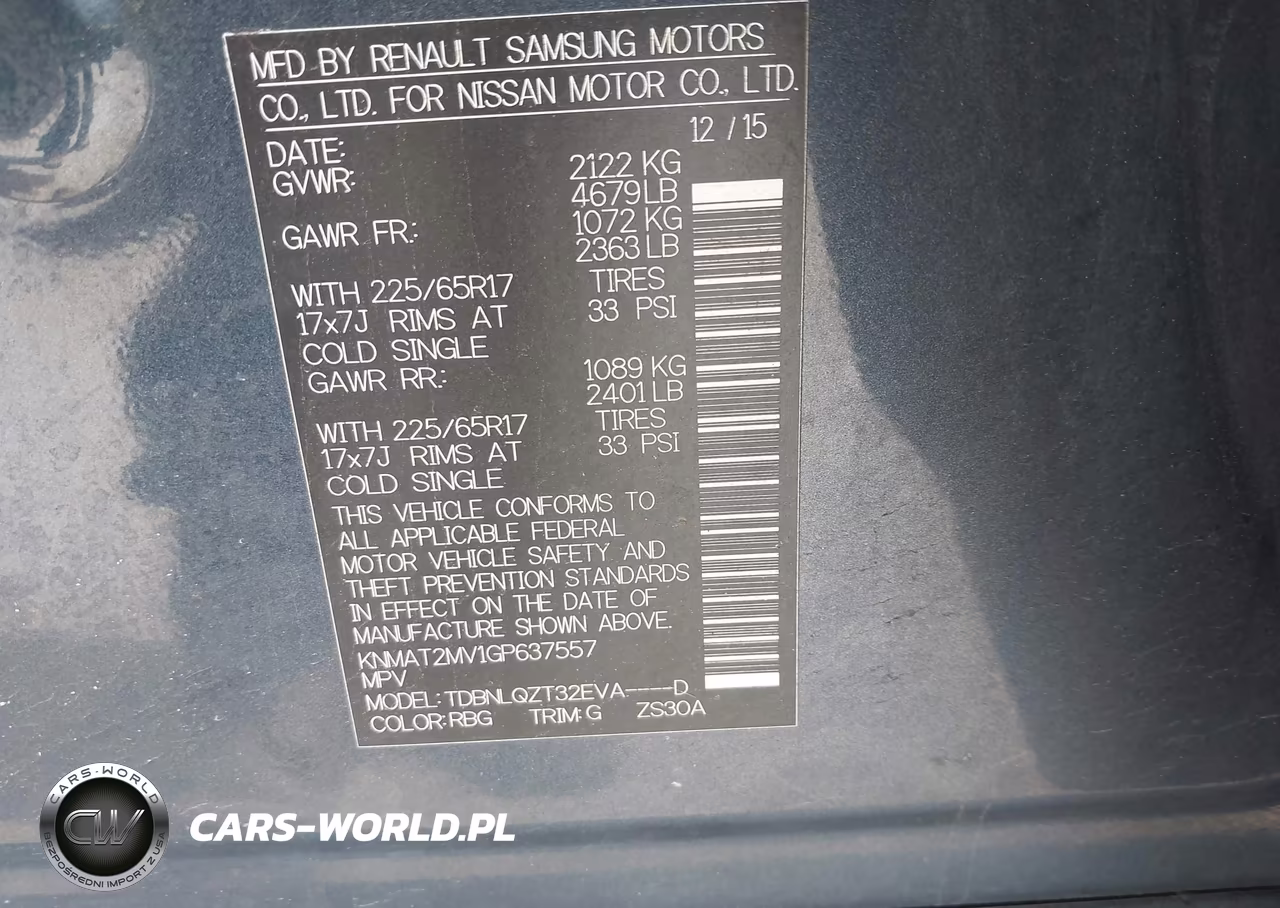 2016 Nissan Rogue Sv VIN:KNMAT2MV1GP637557 - 9