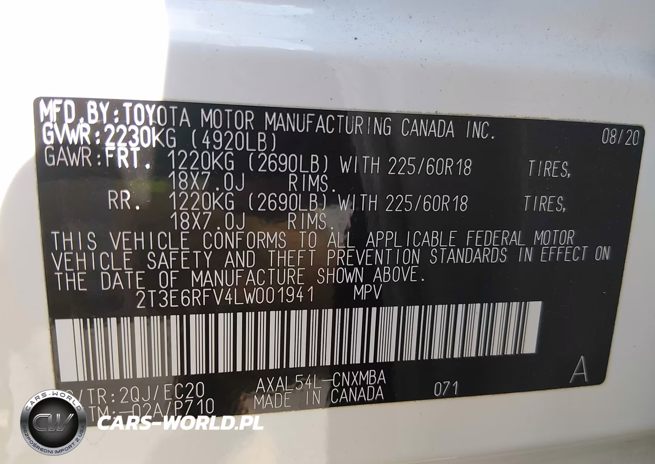 2020 Toyota Rav4 Hybrid Xse VIN:2T3E6RFV4LW001941 - 9