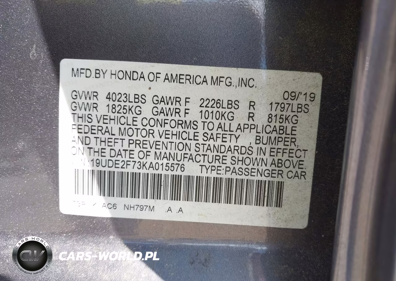 2019 Acura Ilx Premium Package-Technology Package VIN:19UDE2F73KA015576 - 9