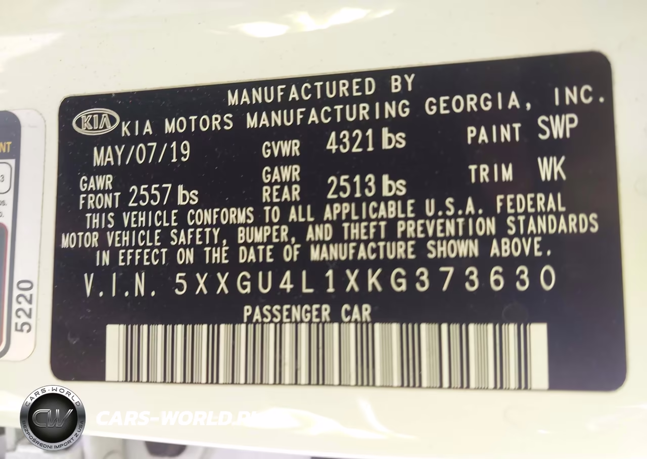 2019 Kia Optima Ex VIN:5XXGU4L1XKG373630 - 9