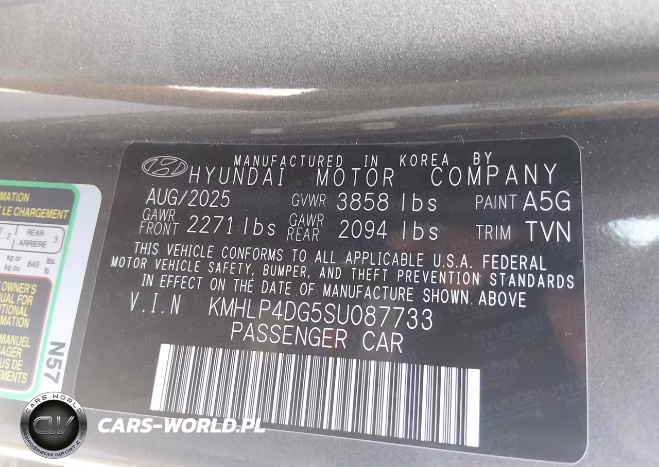 2025 Hyundai Elantra Limited VIN:KMHLP4DG5SU087733 - 9