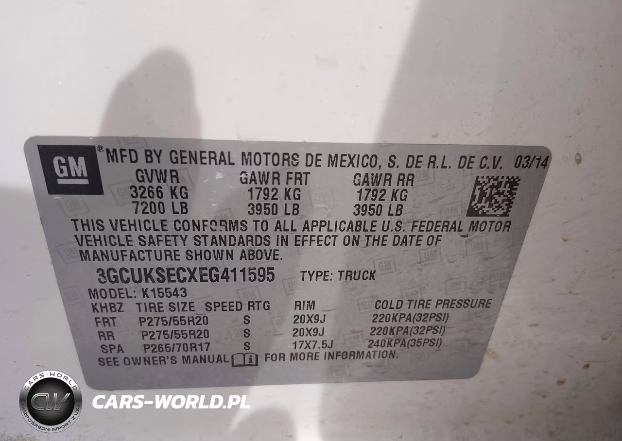 2014 Chevrolet Silverado 1500 Ltz VIN:3GCUKSECXEG411595 - 8