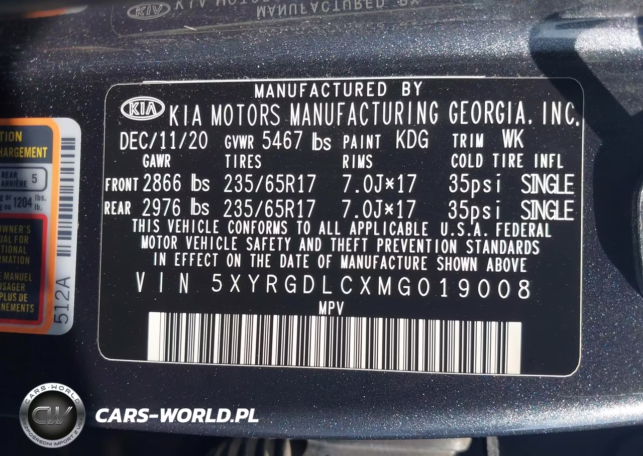 2021 Kia Sorento Lx VIN:5XYRGDLCXMG019008 - 9