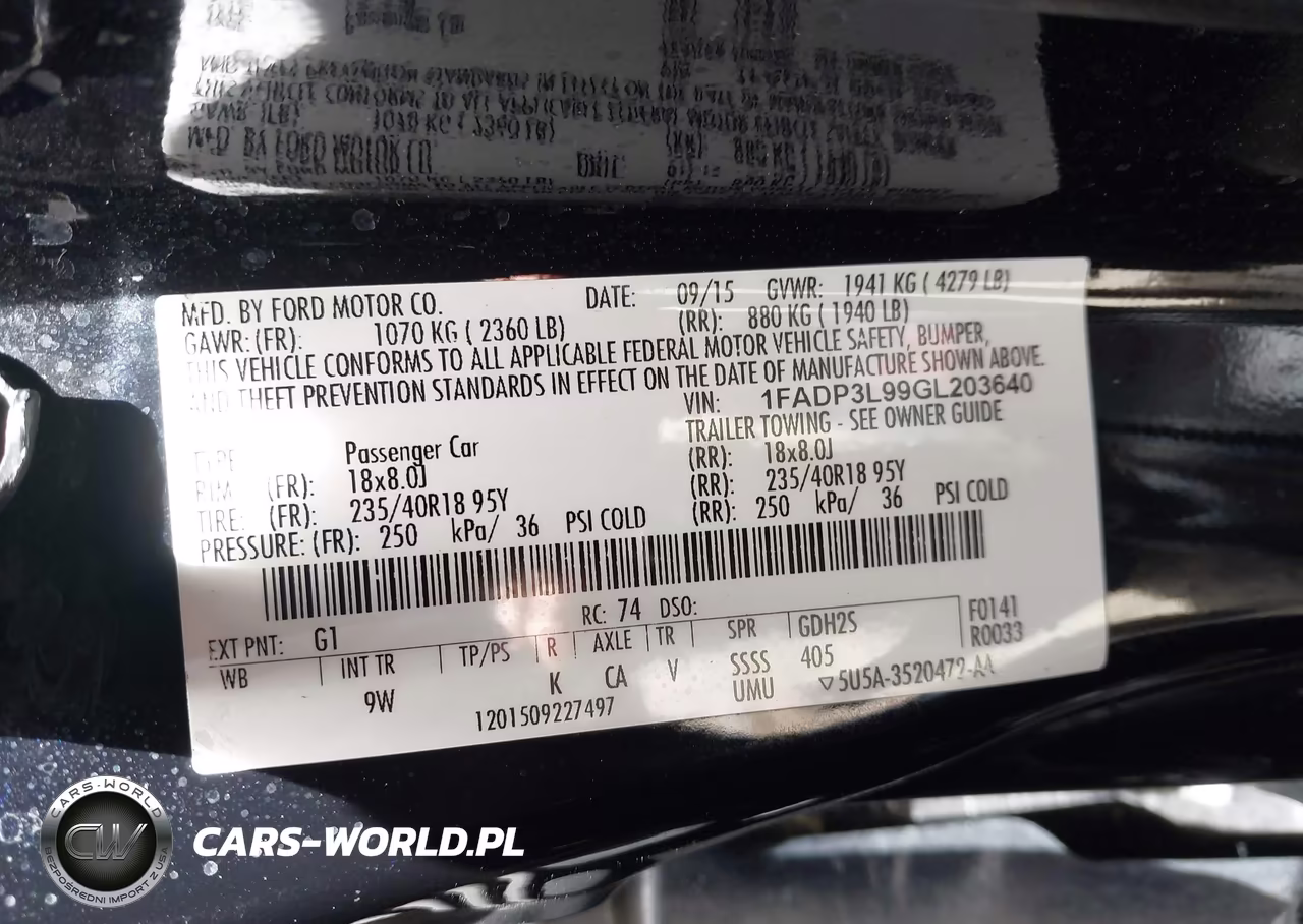 2016 Ford Focus St VIN:1FADP3L99GL203640 - 9