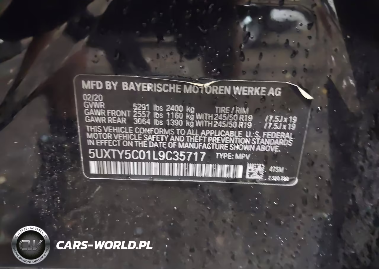 2020 BMW X3 xDrive30I VIN:5UXTY5C01L9C35717 - 9