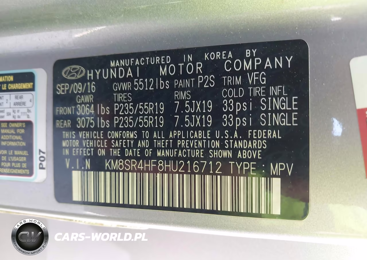 2017 Hyundai Santa Fe Limited Ultimate VIN:KM8SR4HF8HU216712 - 9