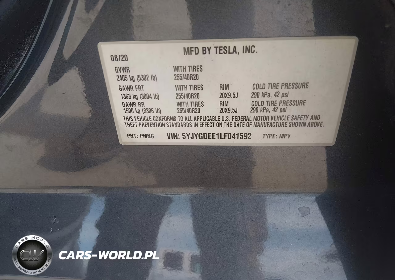 2020 Tesla Model Y Long Range Dual Motor All-Wheel Drive VIN:5YJYGDEE1LF041592 - 9