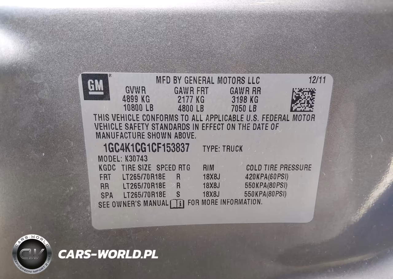 2012 Chevrolet Silverado 3500Hd Ltz VIN:1GC4K1CG1CF153837 - 9