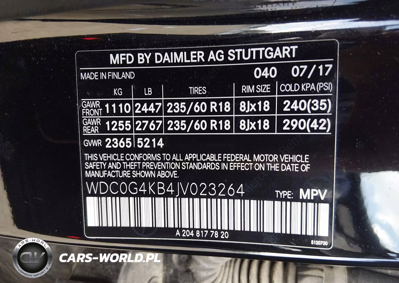 2018 Mercedes-Benz Glc 300 4Matic VIN:WDC0G4KB4JV023264 - 9