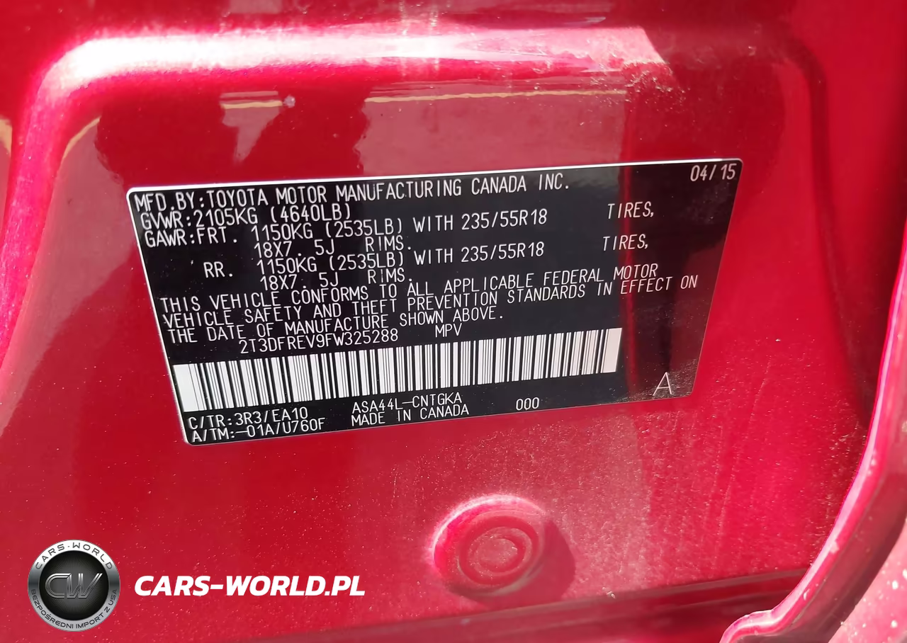 2015 Toyota Rav4 Limited VIN:2T3DFREV9FW325288 - 9