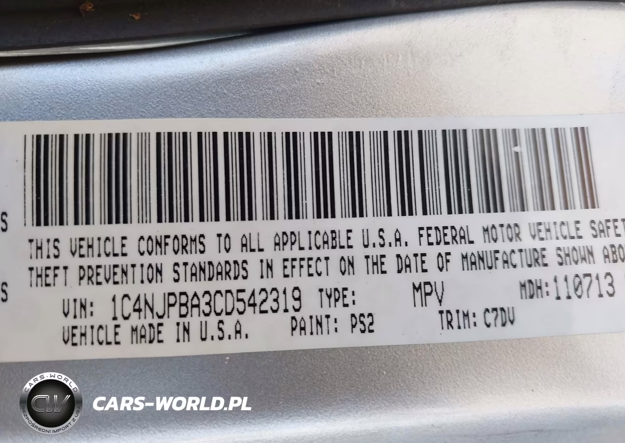 2012 Jeep Patriot Sport VIN:1C4NJPBA3CD542319 - 9