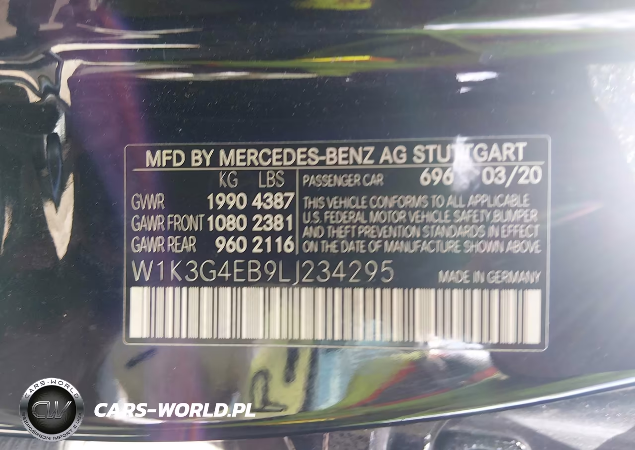 2020 Mercedes-Benz A 220 VIN:W1K3G4EB9LJ234295 - 9