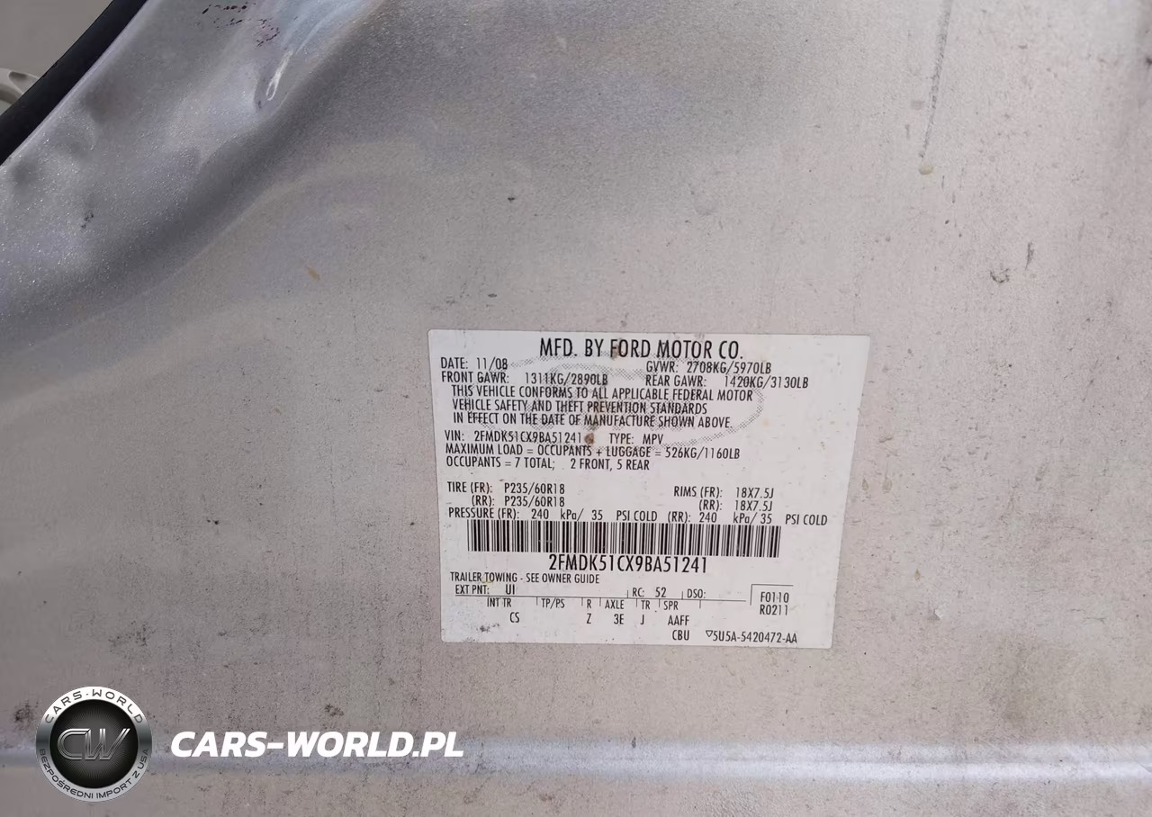 2009 Ford Flex Se VIN:2FMDK51CX9BA51241 - 9