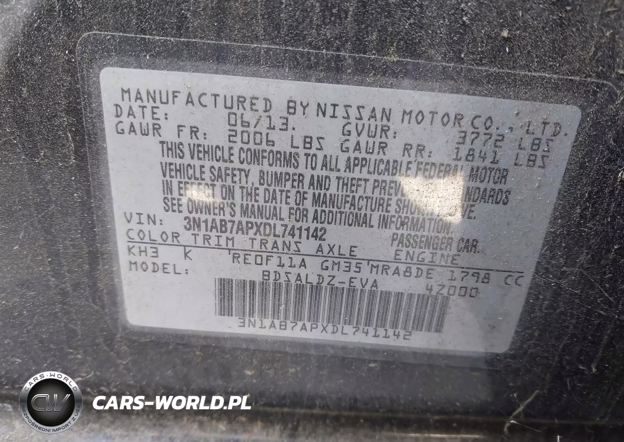 2013 Nissan Sentra Sv VIN:3N1AB7APXDL741142 - 9