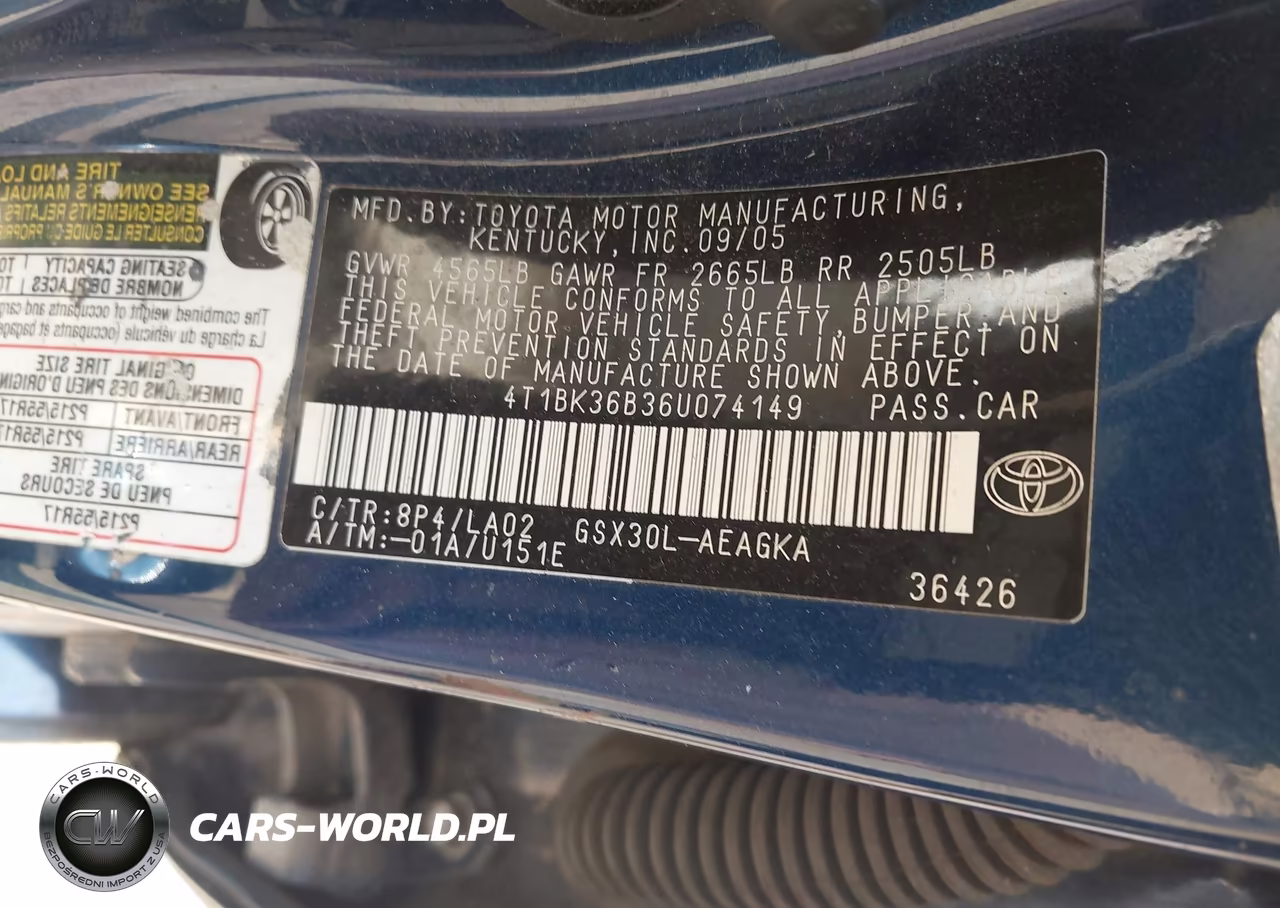 2006 Toyota Avalon Xls VIN:4T1BK36B36U074149 - 9