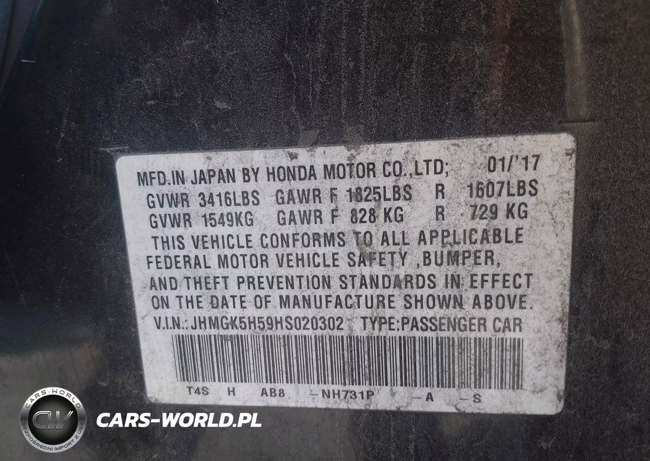 2017 Honda Fit Lx VIN:JHMGK5H59HS020302 - 9