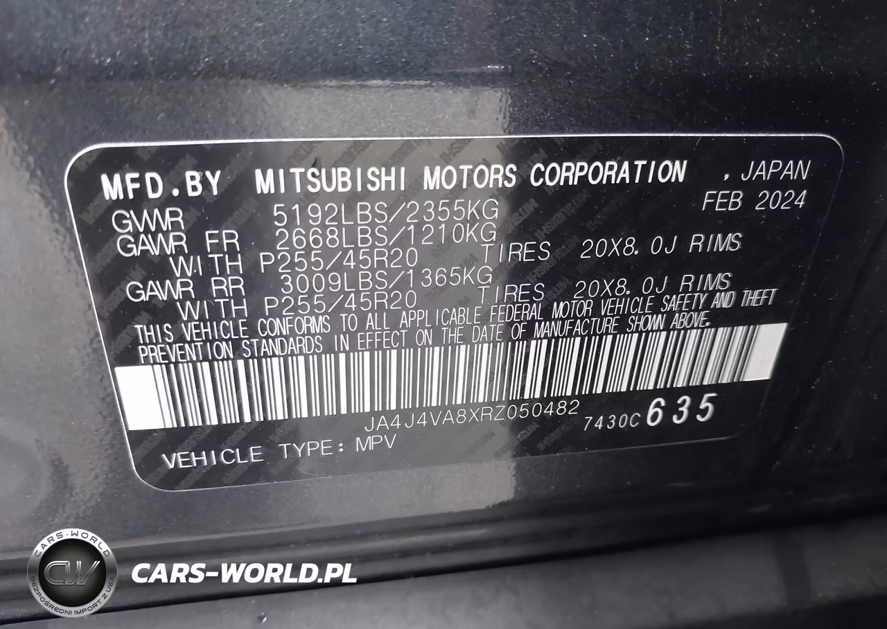 2024 Mitsubishi Outlander Se-Black Edition-Ralliart VIN:JA4J4VA8XRZ050482 - 9