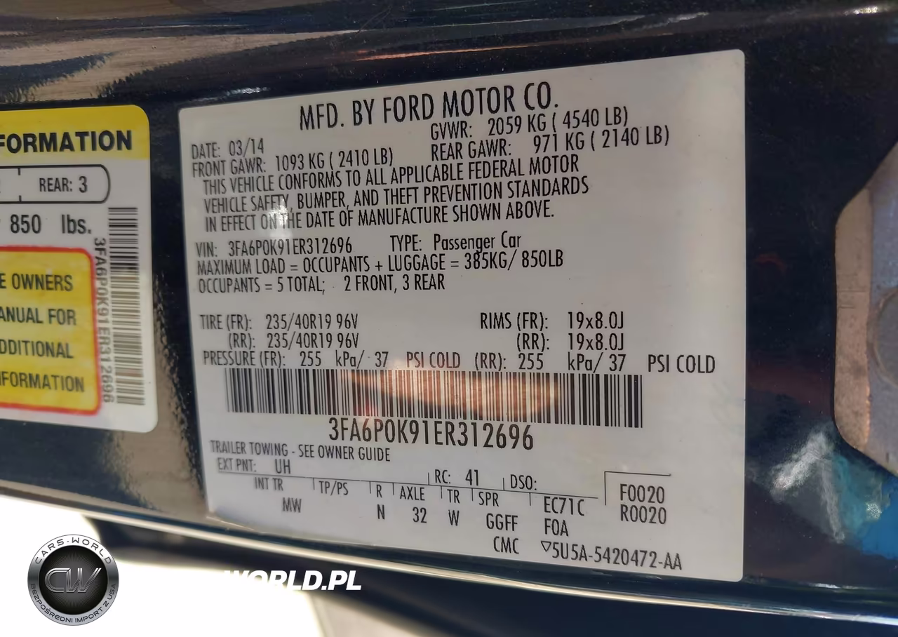 2014 Ford Fusion Titanium VIN:3FA6P0K91ER312696 - 9