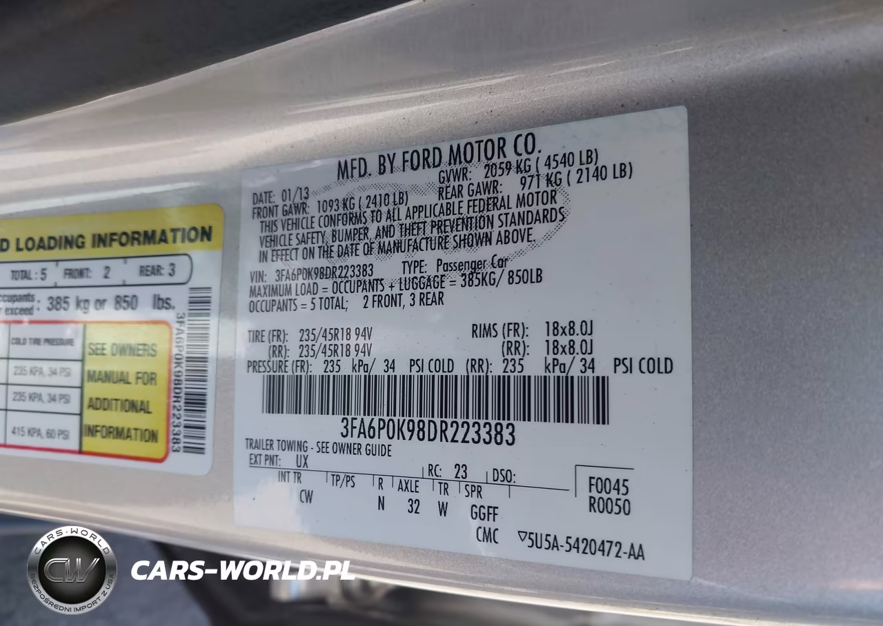 2013 Ford Fusion Titanium VIN:3FA6P0K98DR223383 - 9