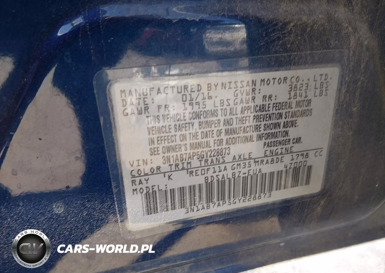 2016 Nissan Sentra S VIN:3N1AB7AP5GY228873 - 9