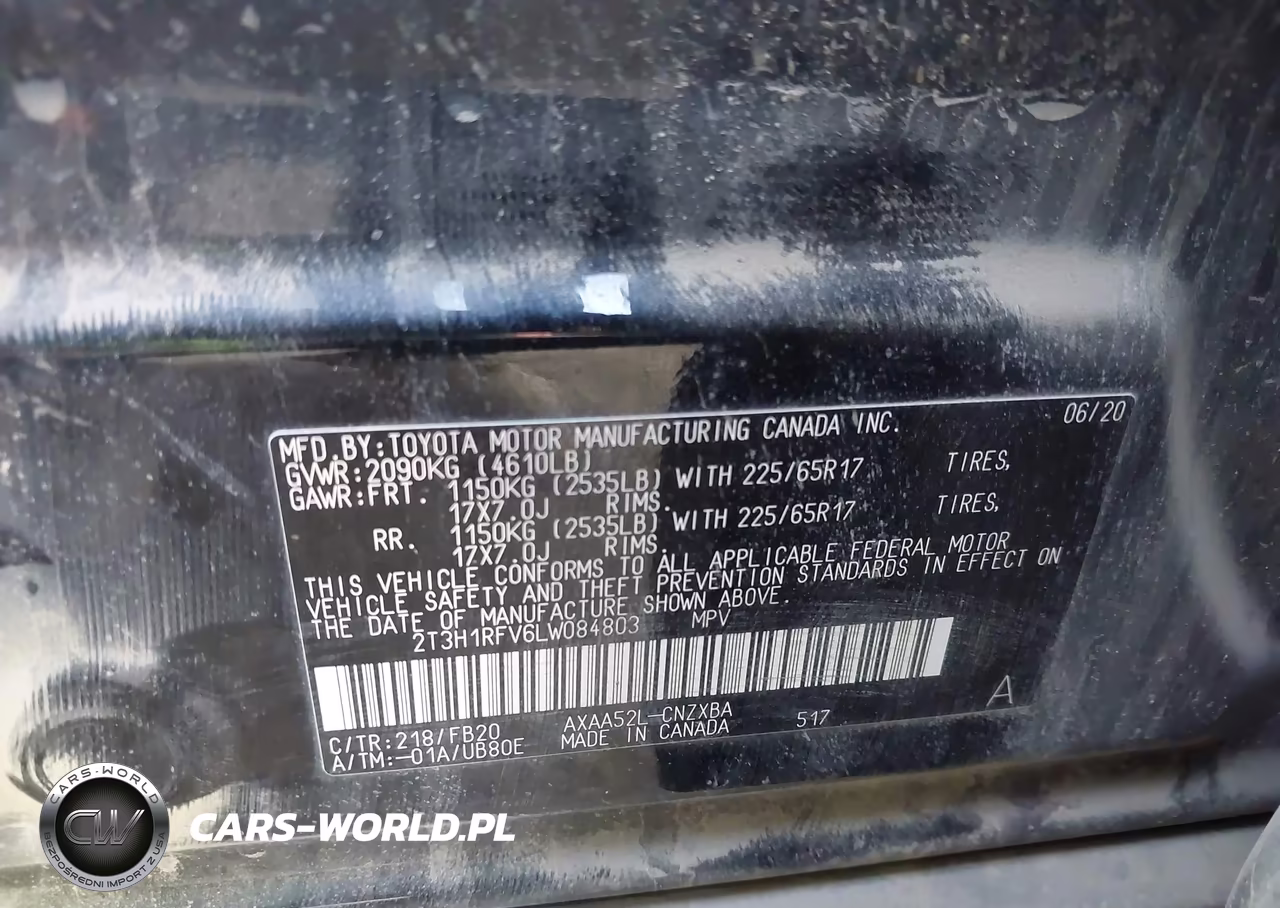 2020 Toyota Rav4 Le VIN:2T3H1RFV6LW084803 - 9