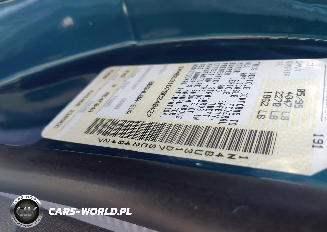 1995 Nissan Altima Xe-Gxe-Se-Gle VIN:1N4BU31D7SC240427 - 9