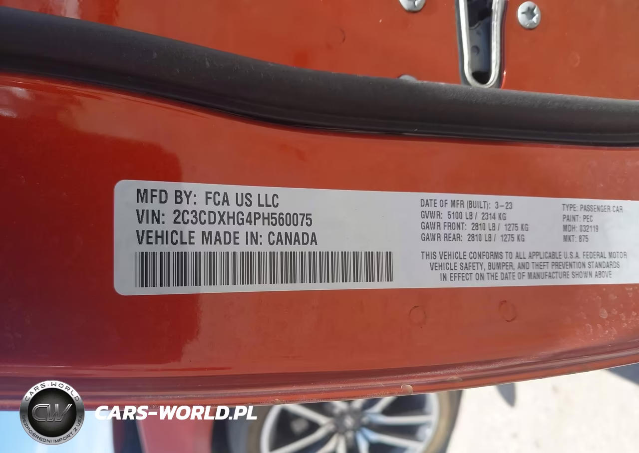 2023 Dodge Charger Gt VIN:2C3CDXHG4PH560075 - 9