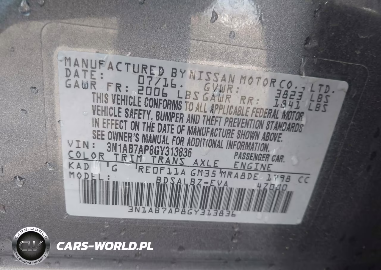 2016 Nissan Sentra S VIN:3N1AB7AP8GY313836 - 9