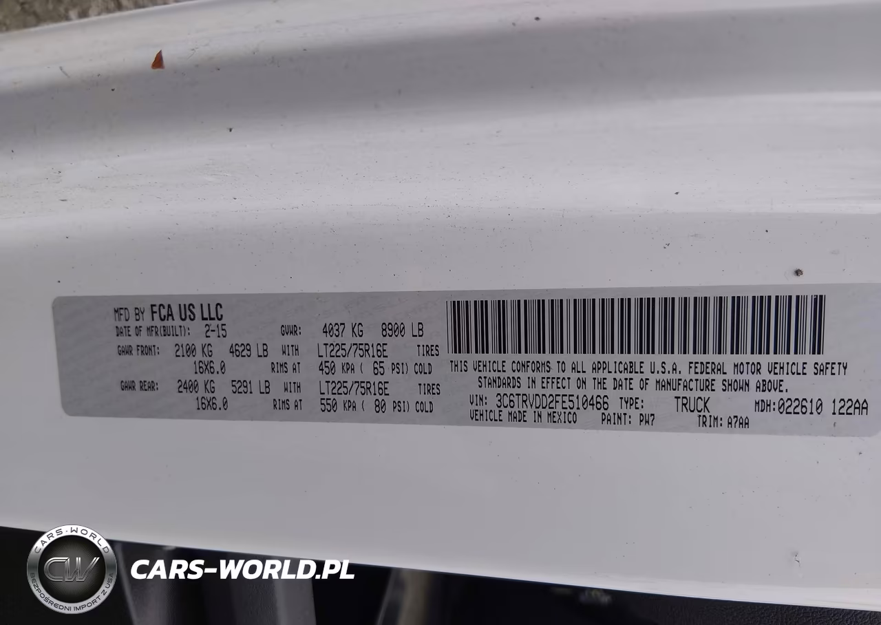 2015 Ram Promaster 2500 High Roof VIN:3C6TRVDD2FE510466 - 9