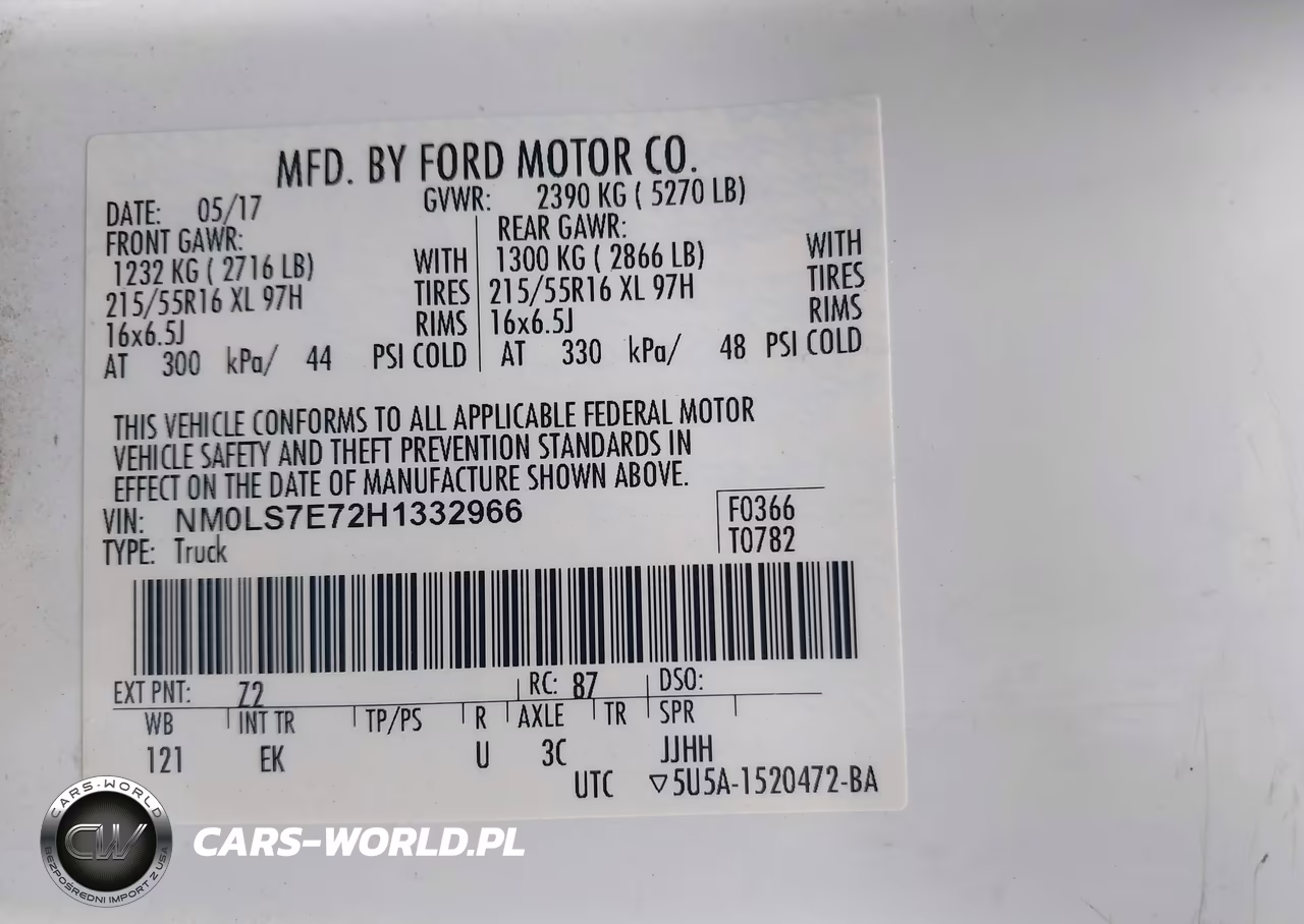 2017 Ford Transit Connect Xl VIN:NM0LS7E72H1332966 - 9