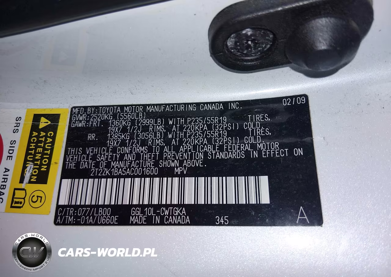 2010 Lexus Rx 350 VIN:2T2ZK1BA5AC001600 - 9
