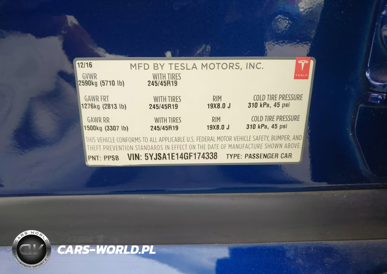 2016 Tesla Model S 60-70-75-85 VIN:5YJSA1E14GF174338 - 9