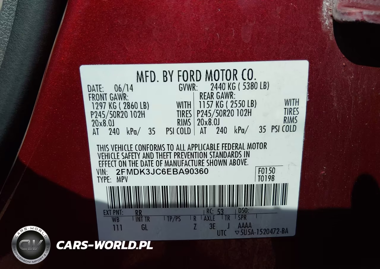 2014 Ford Edge Sel VIN:2FMDK3JC6EBA90360 - 9