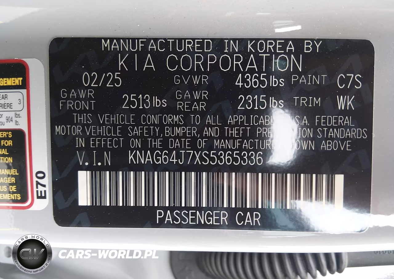 2025 Kia K5 Gt-Line VIN:KNAG64J7XS5365336 - 9