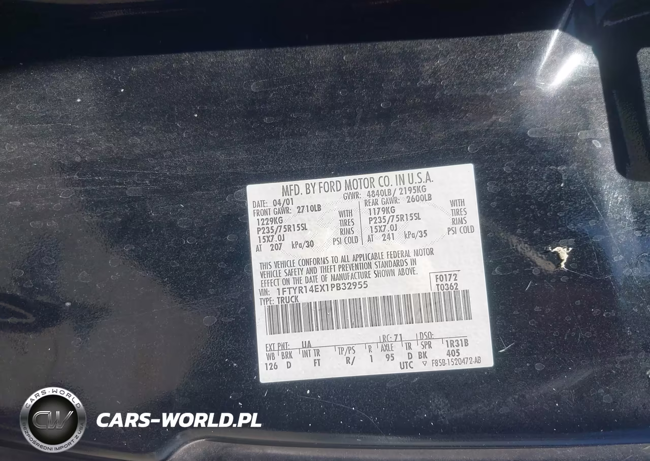 2001 Ford Ranger Edge-Xlt VIN:1FTYR14EX1PB32955 - 9