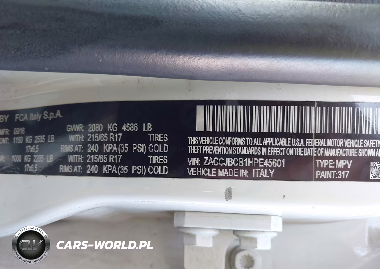 2017 Jeep Renegade Trailhawk VIN:ZACCJBCB1HPE45601 - 9