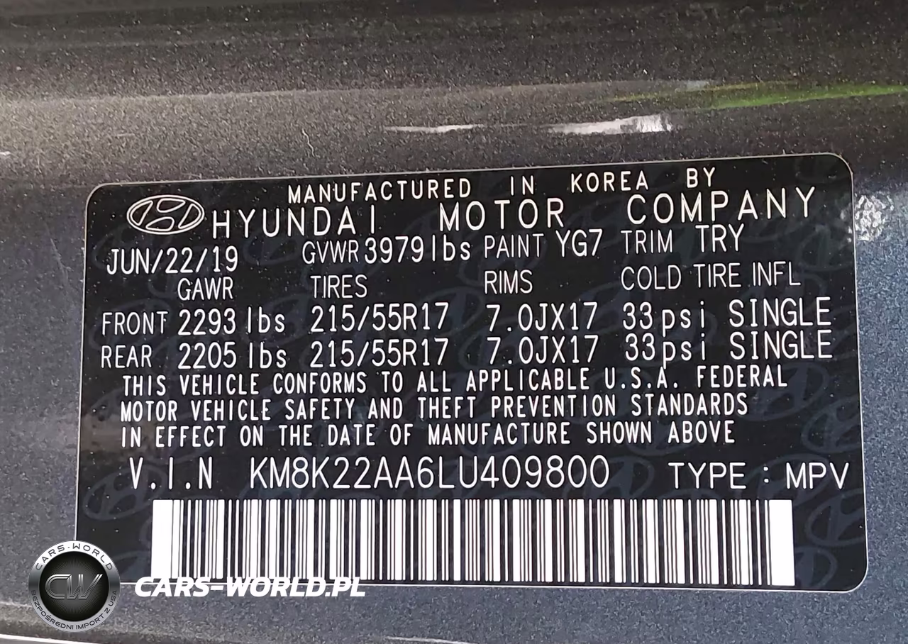 2020 Hyundai Kona Sel VIN:KM8K22AA6LU409800 - 9