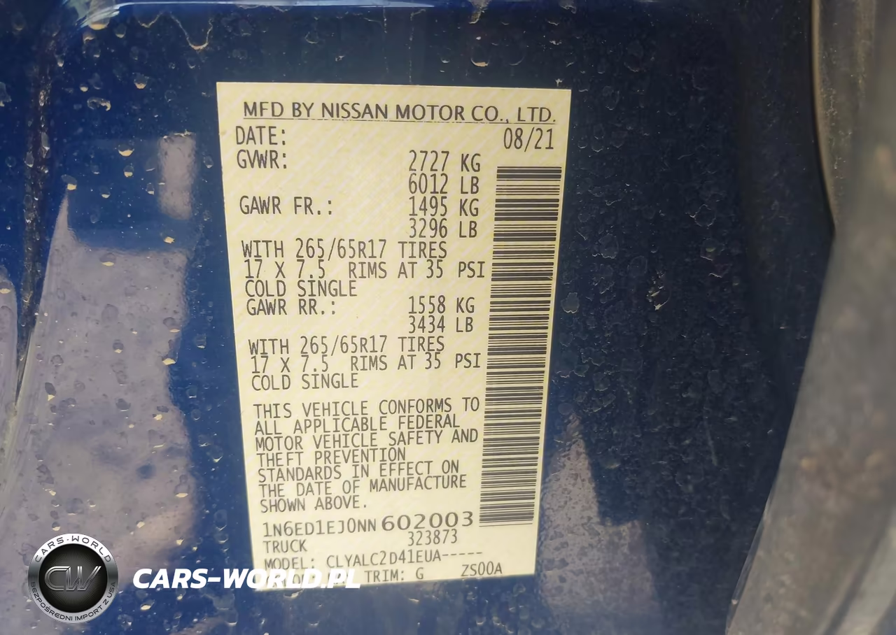 2022 Nissan Frontier Sv 4X2 VIN:1N6ED1EJ0NN602003 - 9