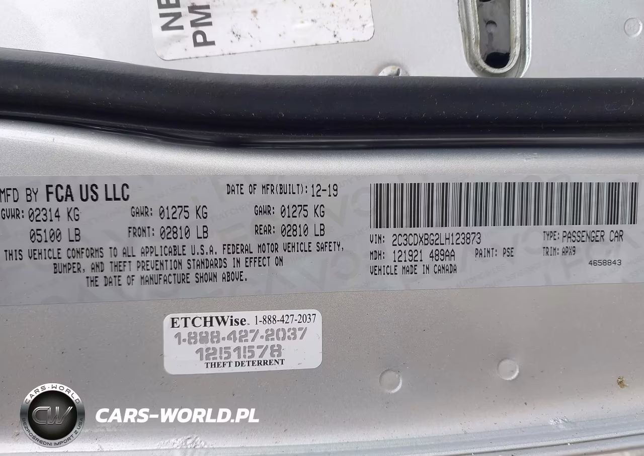 2020 Dodge Charger Sxt Rwd VIN:2C3CDXBG2LH123873 - 9